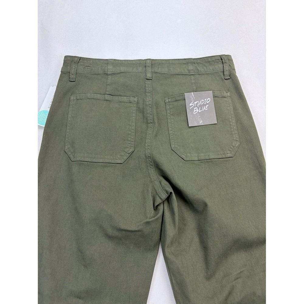 Studio Blue Sophia High Rise Relaxed Utility Pants Olive Green Womens 10 - Picture 8 of 12